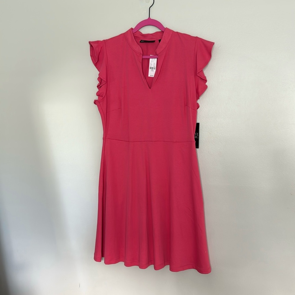 Pink Fit Flare Dress